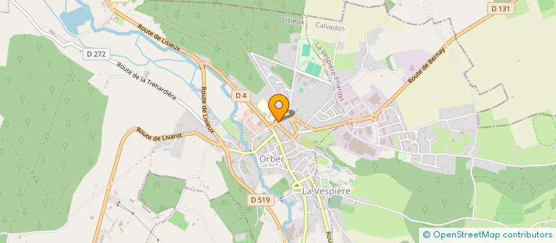 localisation de l'entreprise 4.S.  ORBEC