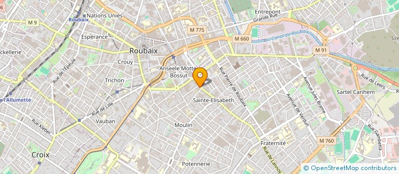 localisation de l'entreprise 4 SAISONS à ROUBAIX