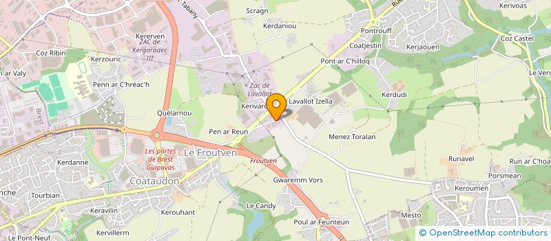 localisation de l'entreprise 4 Y  GUIPAVAS