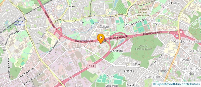 localisation de l'entreprise 40 AVENUE AUGUSTIN DUMONT  PESSAC