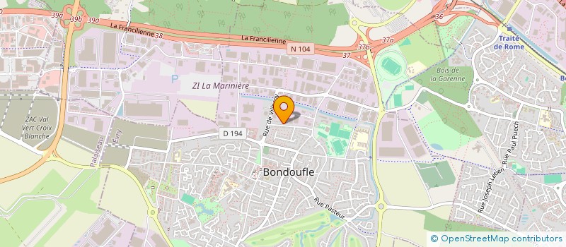 localisation de l'entreprise 40 CROIX NIVERT à BONDOUFLE