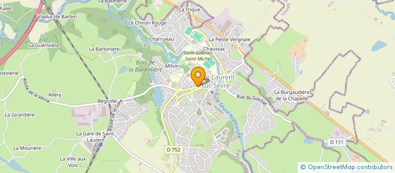 localisation de l'entreprise 400 078 044 à SAINT-LAURENT-SUR-SEVRE