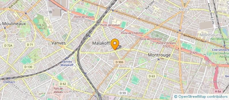 localisation de l'entreprise 400 343 216   MALAKOFF