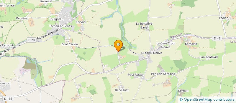 localisation de l'entreprise 400 737 805   TREBRIVAN