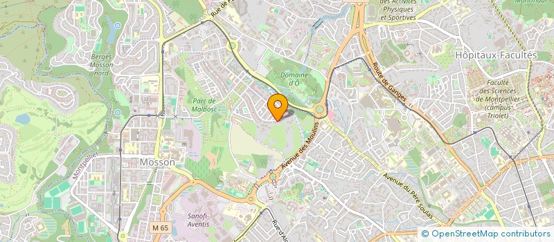 localisation de l'entreprise 400 965 869 à MONTPELLIER