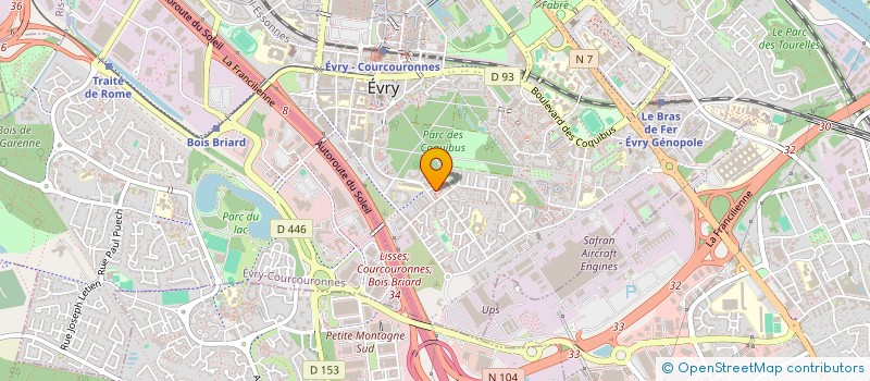 localisation de l'entreprise 402 032 965 à EVRY-COURCOURONNES