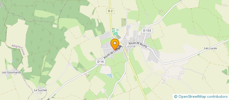 localisation de l'entreprise 402 211 049 à ALLIGNY-COSNE