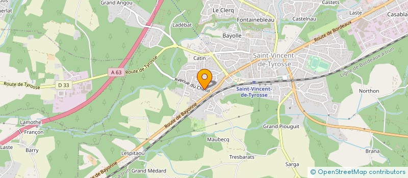 localisation de l'entreprise 407 725 720 à SAINT-VINCENT-DE-TYROSSE