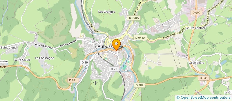 localisation de l'entreprise 408 193 381   AUBUSSON