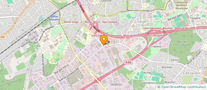 localisation de l'entreprise 408 694 743 à PESSAC