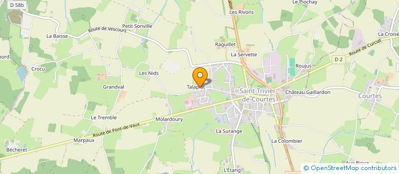 localisation de l'entreprise 408 816 445   SAINT-TRIVIER-DE-COURTES