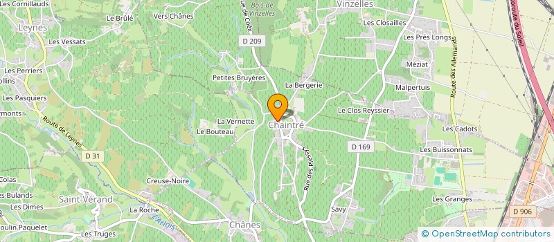 localisation de l'entreprise 409 821 170 à ROMANECHE-THORINS