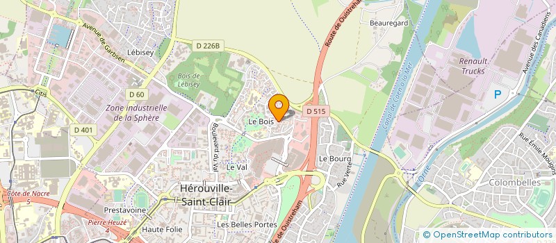 localisation de l'entreprise 409 907 961 à HEROUVILLE-SAINT-CLAIR
