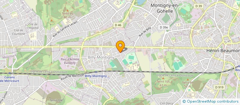 localisation de l'entreprise 409 976 115  à BILLY-MONTIGNY
