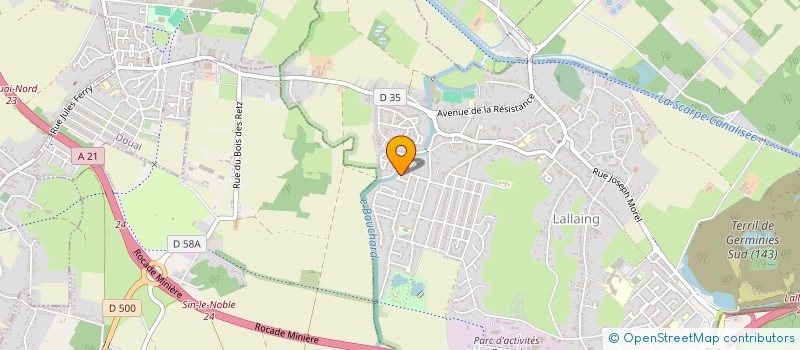 localisation de l'entreprise 410 610 588   LALLAING