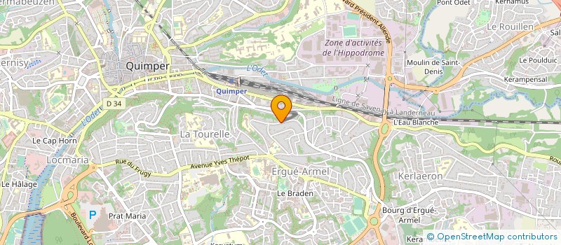 localisation de l'entreprise 411 442 908  à QUIMPER