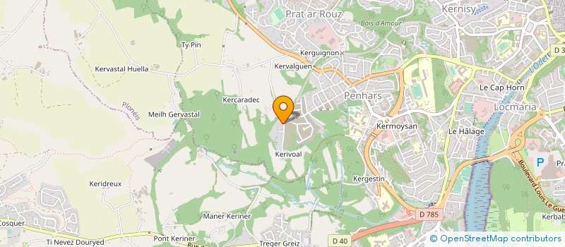 localisation de l'entreprise 412 130 122  à QUIMPER