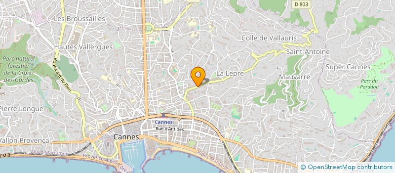 localisation de l'entreprise 412 857 716 à CANNES