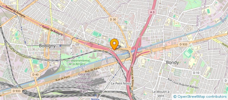 localisation de l'entreprise 412 AVENUE PAUL VAILLANT COUTURIER  BOBIGNY