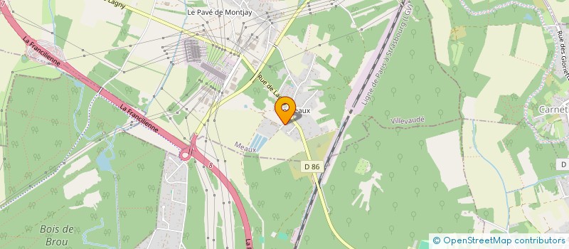 localisation de l'entreprise 413 576 950 à VILLEVAUDE