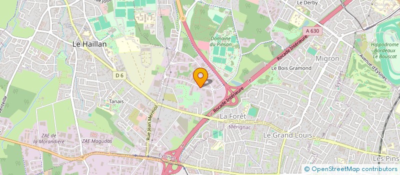 localisation de l'entreprise 414 597 625   LE BOUSCAT