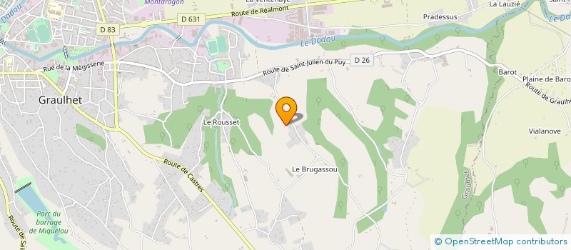 localisation de l'entreprise 419 674 163 à GRAULHET
