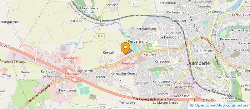 localisation de l'entreprise 419 875 356   QUIMPERLE