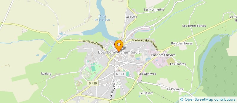 localisation de l'entreprise 421 321 738   BOURBON-L'ARCHAMBAULT