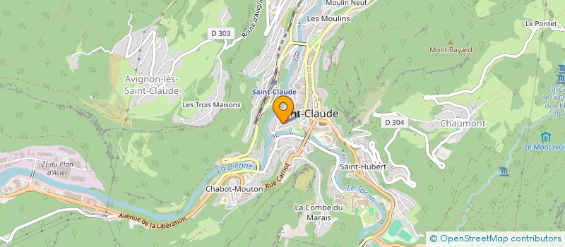 localisation de l'entreprise 421 984 691   SAINT-CLAUDE