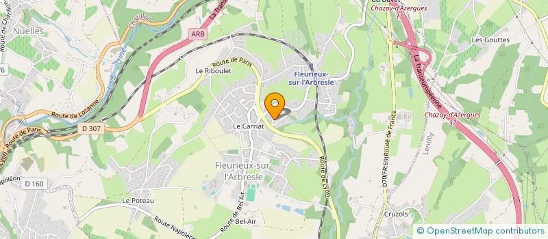 localisation de l'entreprise 422 078 592   FLEURIEUX-SUR-L'ARBRESLE