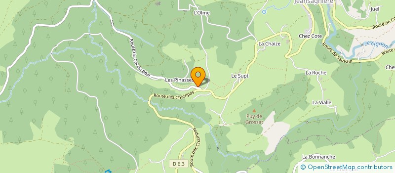 localisation de l'entreprise 422 727 636   CHALMAZEL-JEANSAGNIERE