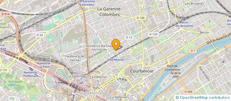 localisation de l'entreprise 424 340 107 à COURBEVOIE