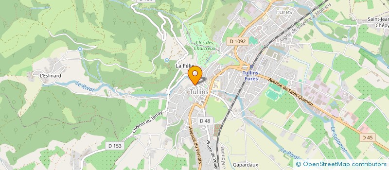 localisation de l'entreprise 424 687 408 à TULLINS