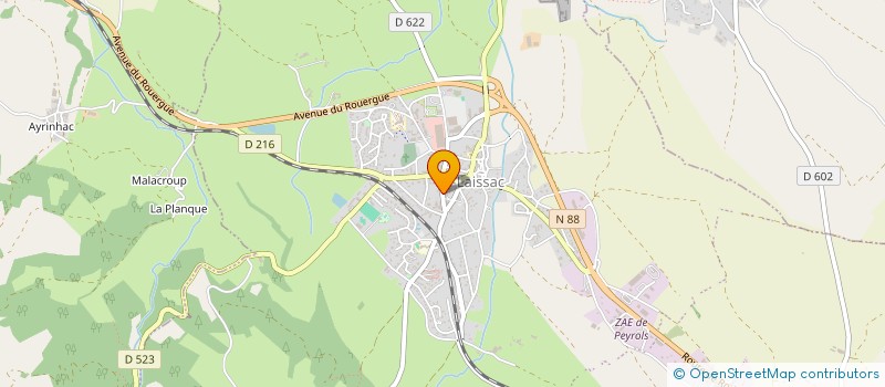 localisation de l'entreprise 427 172 663   LAISSAC-SEVERAC L'EGLISE