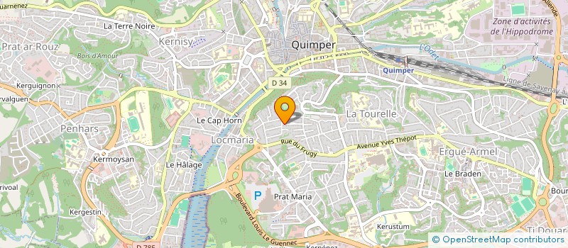 localisation de l'entreprise 428 558 977  à QUIMPER