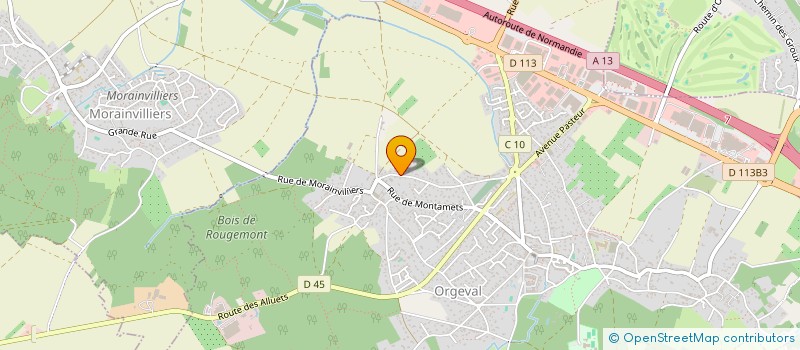 localisation de l'entreprise 43 GRANDE RUE MORAINVILLIERS  ORGEVAL