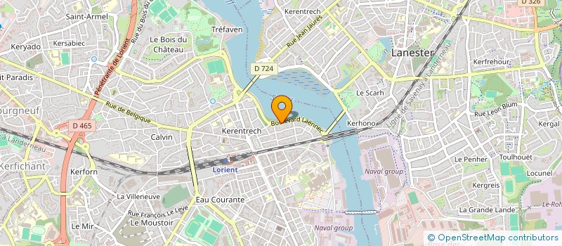 localisation de l'entreprise 43 LAENNEC  LORIENT