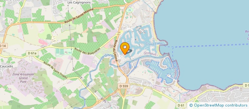 localisation de l'entreprise 43 NORD à GRIMAUD
