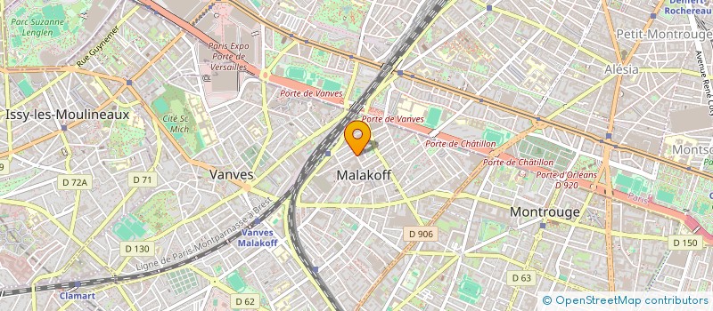 localisation de l'entreprise 43 PASTEUR  MALAKOFF