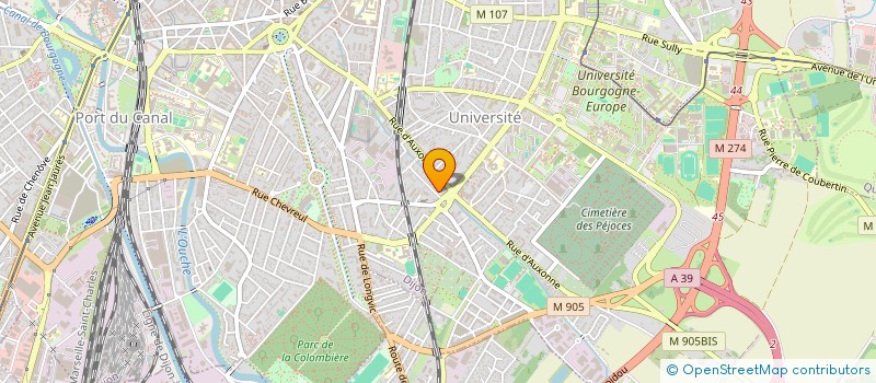 localisation de l'entreprise 43 POUSSOTS à DIJON
