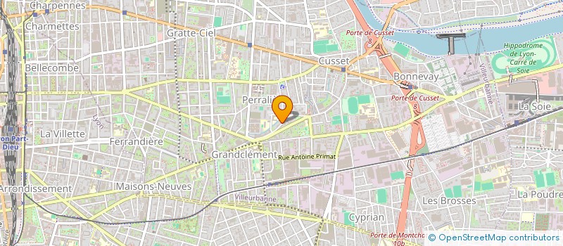 localisation de l'entreprise 43 RUE FRAPPAZ 16  VILLEURBANNE