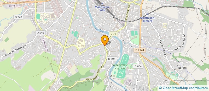 localisation de l'entreprise 431 306 828 à MONTLUCON
