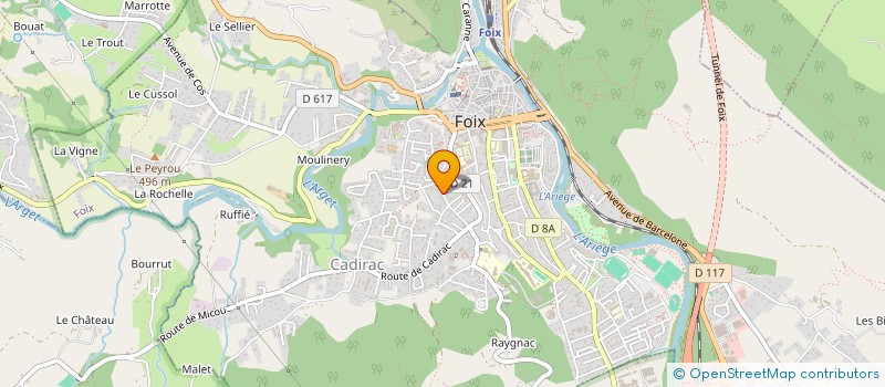localisation de l'entreprise 438 572 562 à FOIX