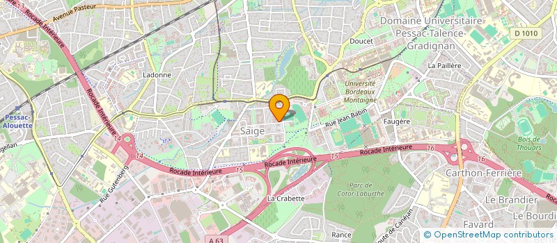 localisation de l'entreprise 438 584 989   PESSAC