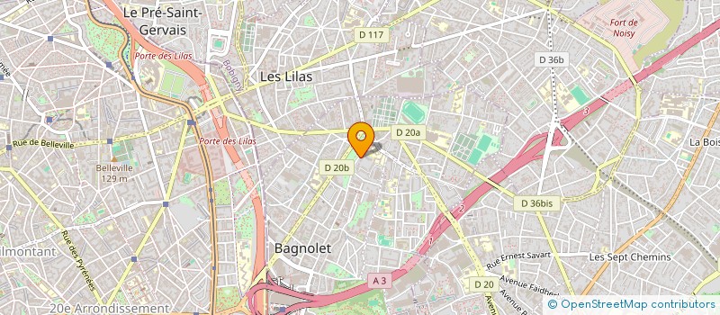 localisation de l'entreprise 439 473 653 à BAGNOLET