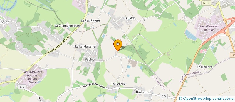 localisation de l'entreprise 440 032 340 à LA CHEVROLIERE