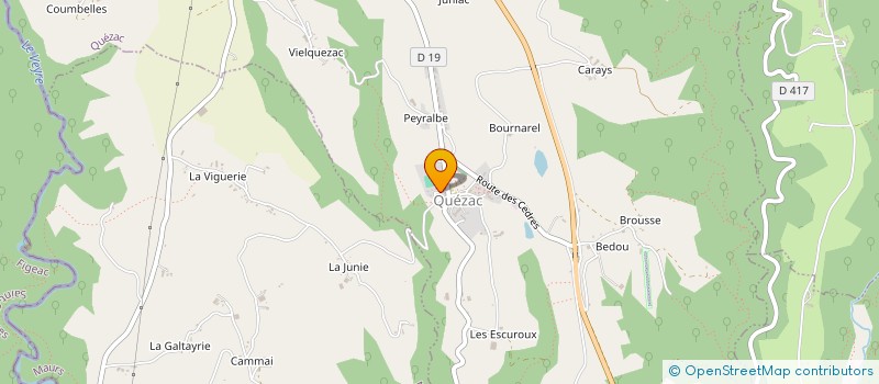 localisation de l'entreprise 440 111 326 à QUEZAC