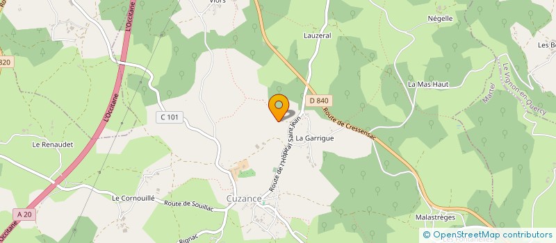 localisation de l'entreprise 444 437 750 à CRESSENSAC-SARRAZAC