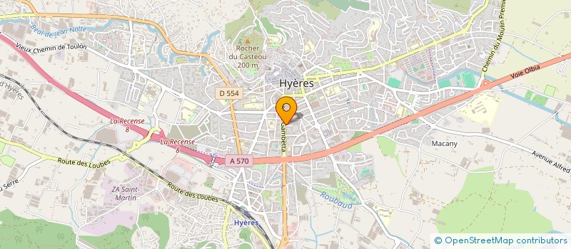 localisation de l'entreprise 45 AVENUE GAMBETTA à HYERES