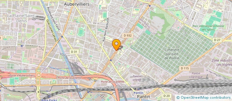 localisation de l'entreprise 452 083 777 à AUBERVILLIERS